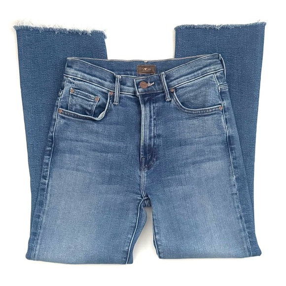 MOTHER The insider Crop Step Fray Jeans In Work Hard Play Hard Size 25 - Picture 6 of 12